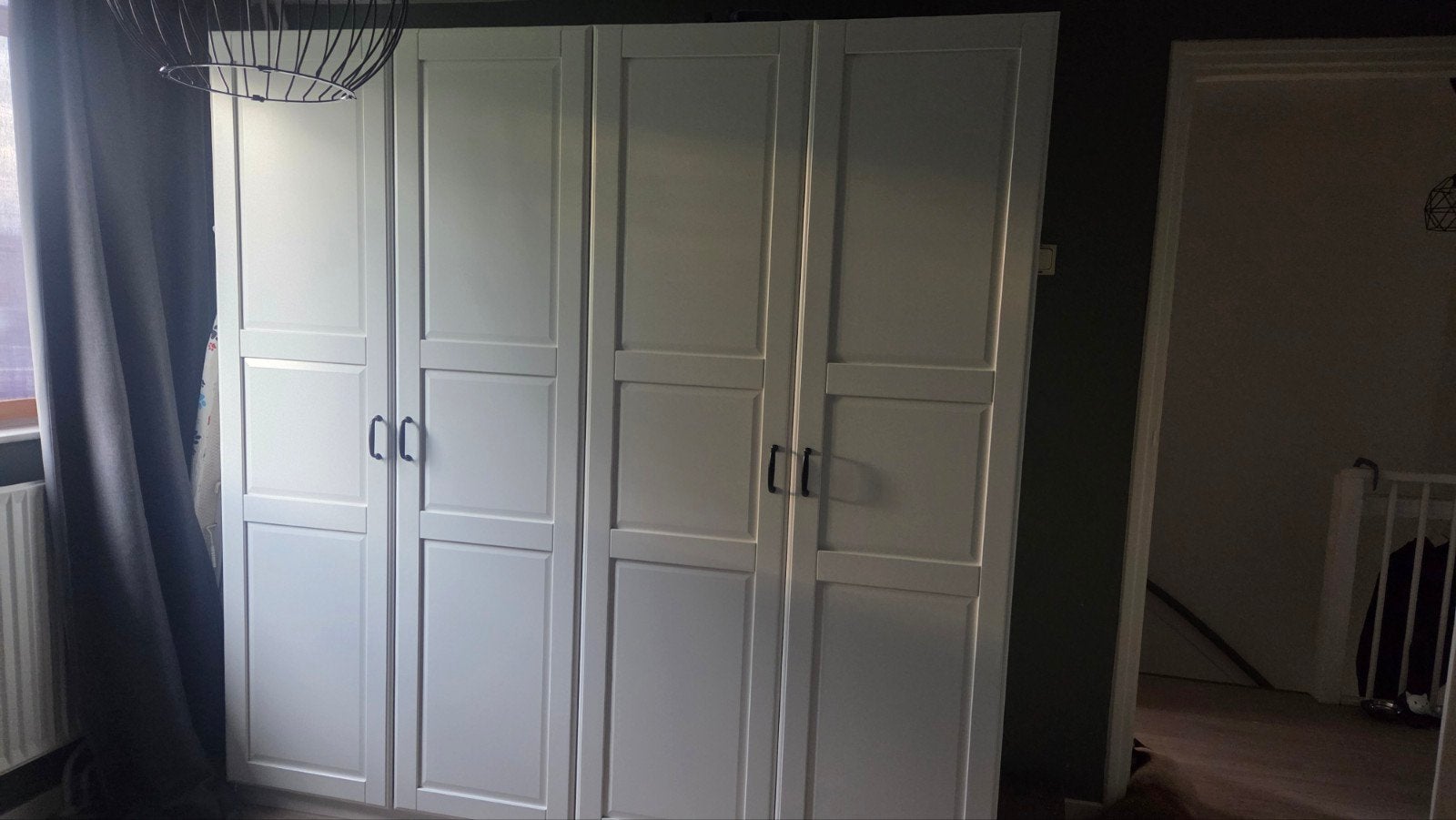 Ikea pax kast wit met witte tyssedal deuren, Ophalen, 200 cm of meer, 150 tot 200 cm, Met lade(s)