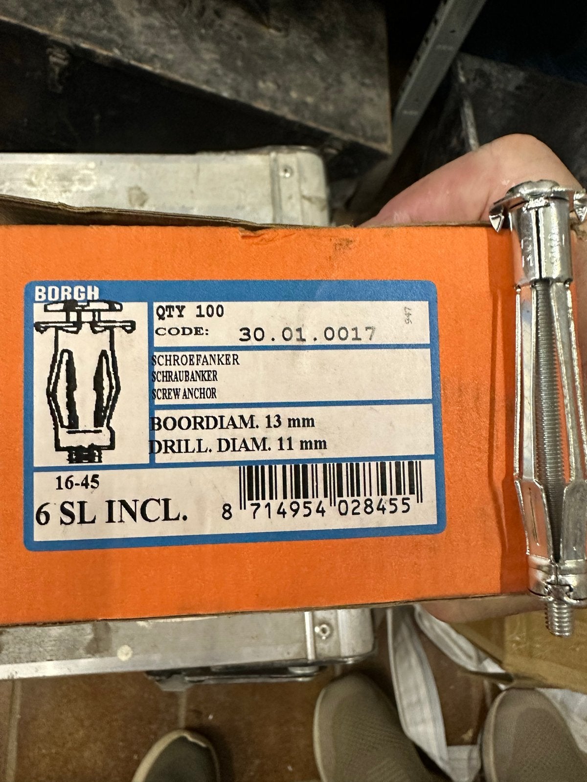 Diverse bevestigingsmaterialen: Ankers, Schroeven, Spijkers, Ophalen, Zo goed als nieuw, Minder dan 50 mm, Overige typen