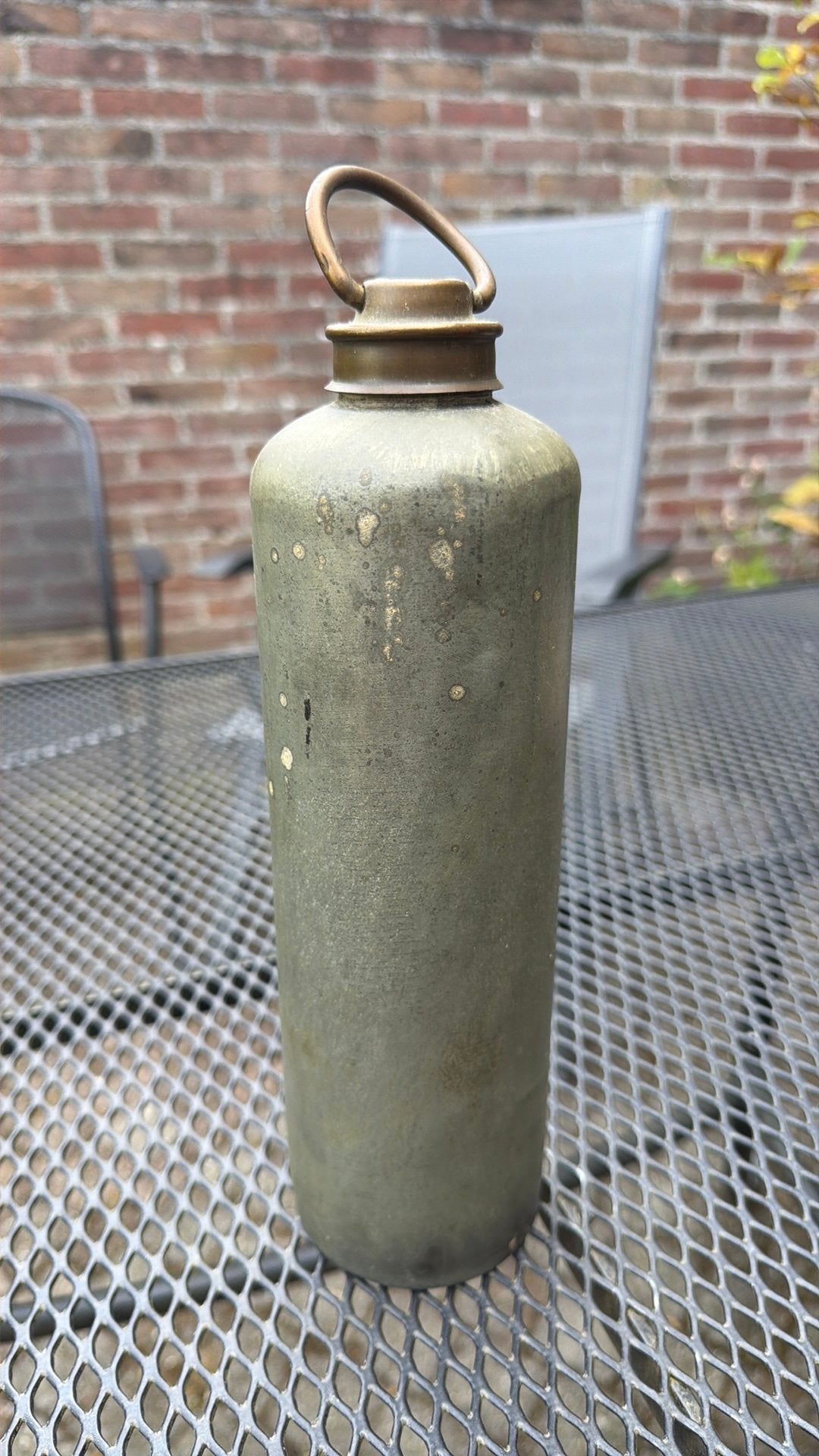 Vintage zinken kruik, Ophalen