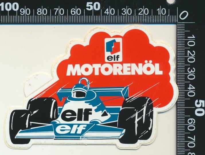 Sticker: Elf - Motorenol (1), Ophalen of Verzenden, Zo goed als nieuw, Auto of Motor