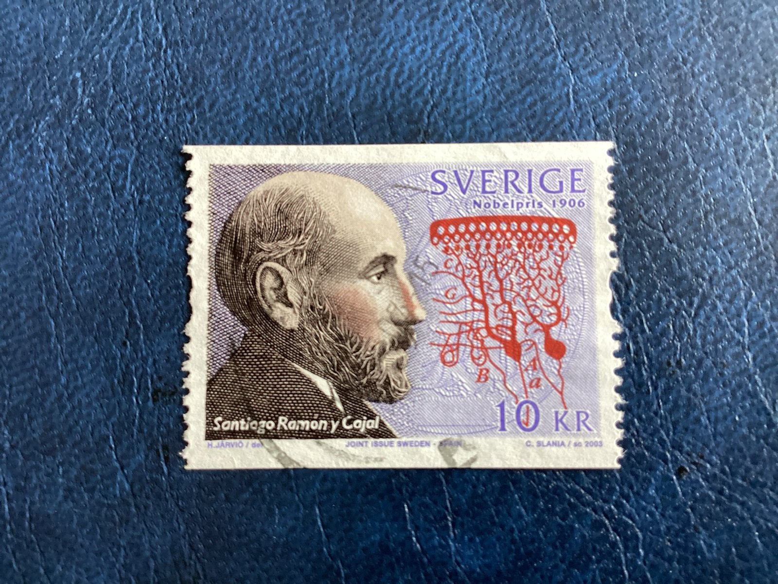 Zweden 2003- Mi.2353-Santiago Ramón y Cajal Nobelprijs 1906, Verzenden, Zweden, Gestempeld