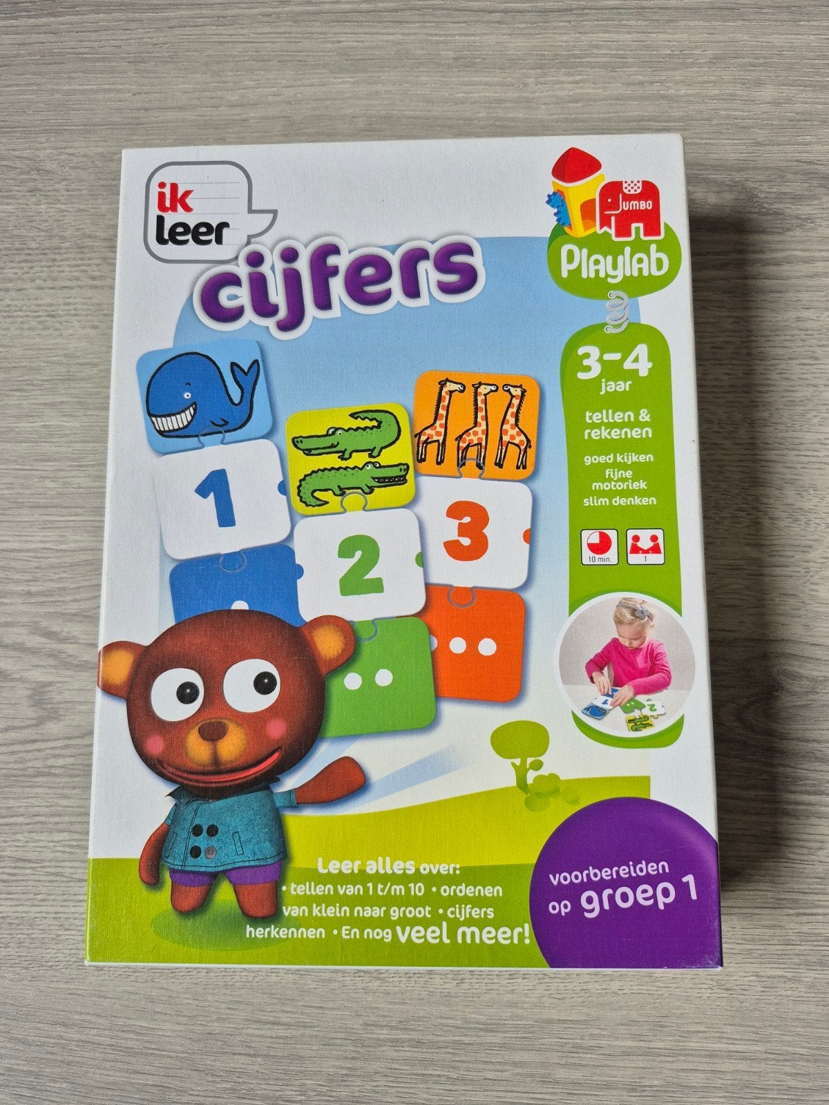 Ik leer cijfers - Jumbo Playlab (3-4 jaar), Ophalen of Verzenden, Zo goed als nieuw, Puzzelen