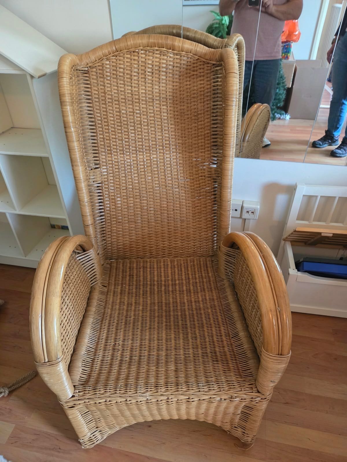 2x rotan stoelen, Ophalen, Twee, Bruin, Riet of Rotan