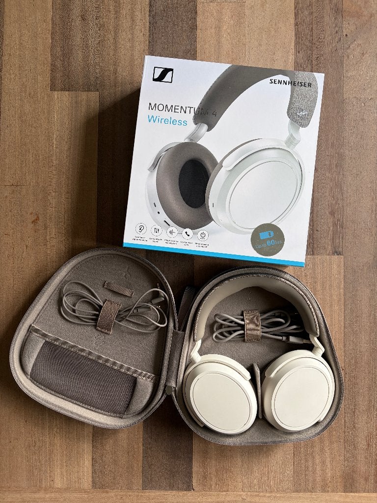 Sennheiser Momentum 4 Wireless (wit), Audio, Tv en Foto, Koptelefoons, Sennheiser, On-ear, Ophalen of Verzenden, Zo goed als nieuw