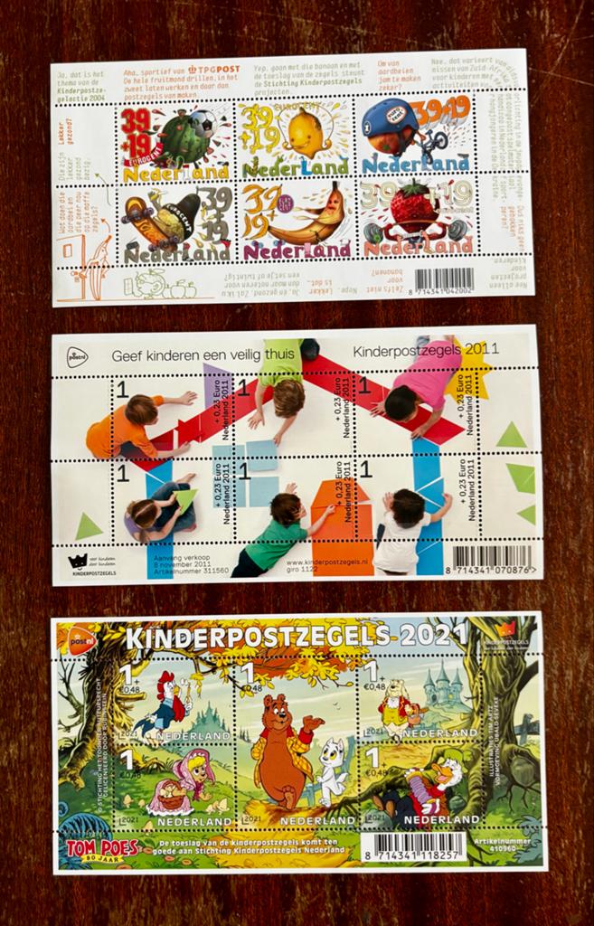 Nederlandse Kinderpostzegels: 2004, 2011, 2021 (Postfris), Postzegels en Munten, Ophalen of Verzenden, Postfris, Overige thema's