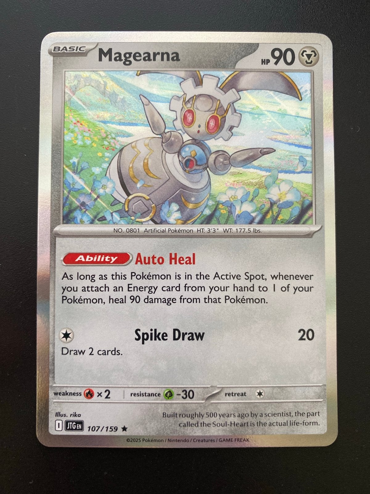 Magearna 107/159 Rare Holo Journey Together, Ophalen of Verzenden, Zo goed als nieuw, Losse kaart, Foil