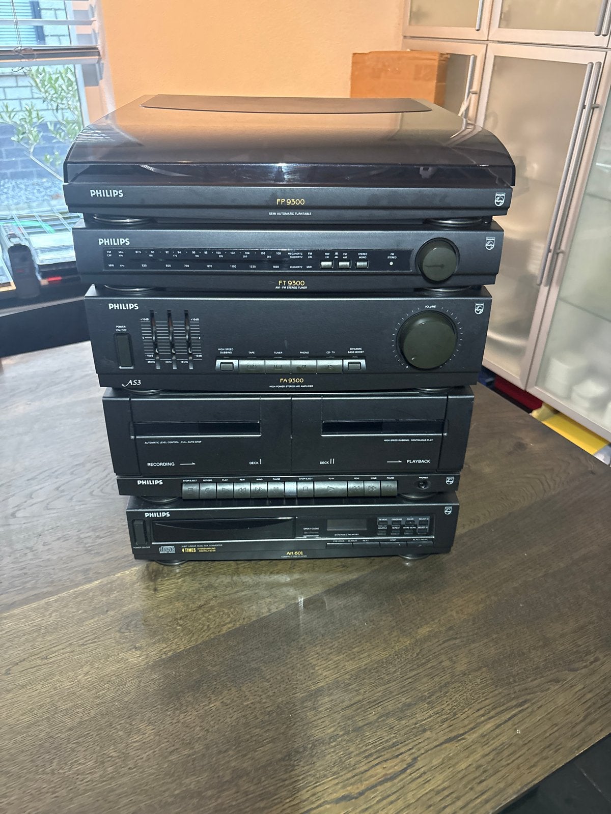 Philips FP 9300 Serie Set met AK 601, Philips, Gebruikt, Cassettedeck, Losse componenten