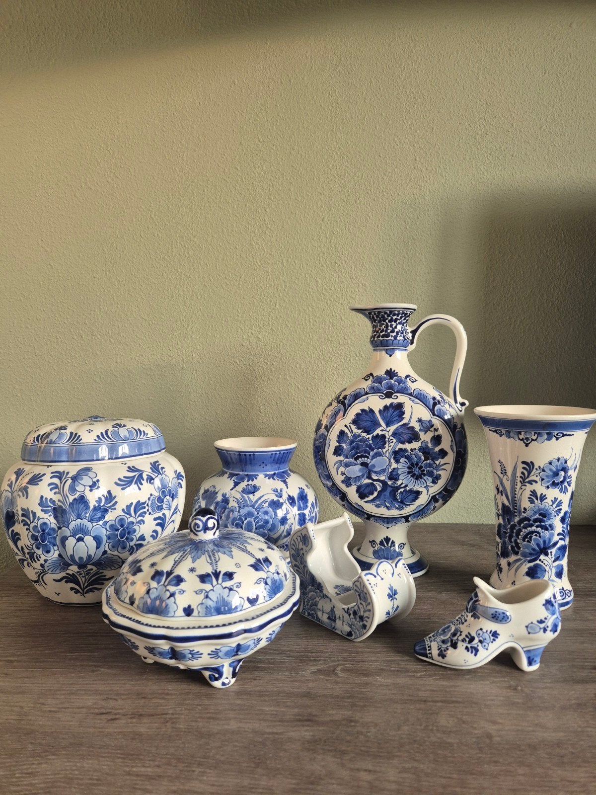 Delfts Blauw Servies en Decoratie Set, Ophalen