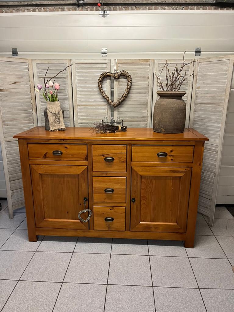 Prachtige landelijke grenen dressoir van Namur, Huis en Inrichting, Kasten | Dressoirs, Ophalen of Verzenden, Gebruikt, 25 tot 50 cm