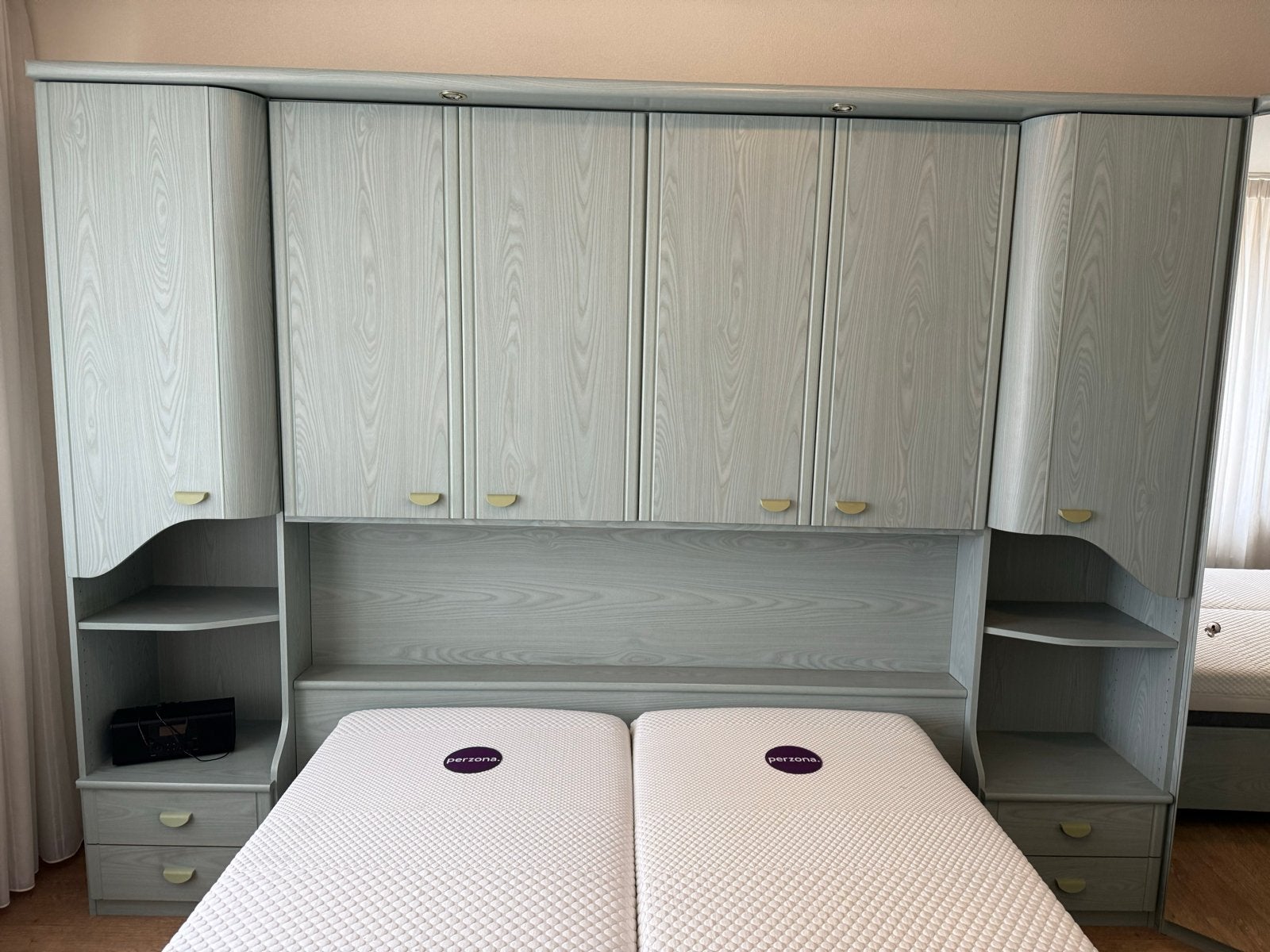 Slaapkamermeubel inc 2 elektrische bedden+matras.Swiss Sence, Ophalen, Tweepersoons, 180 cm, 200 cm