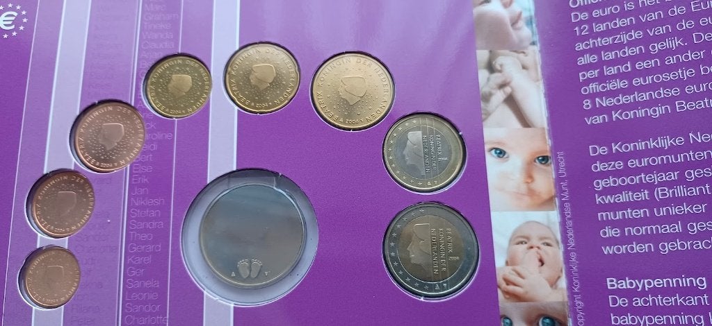 BU Geboorteset 2004 - Babyset met Babypenning, Postzegels en Munten, Munten | Nederland, Ophalen of Verzenden, Koningin Beatrix