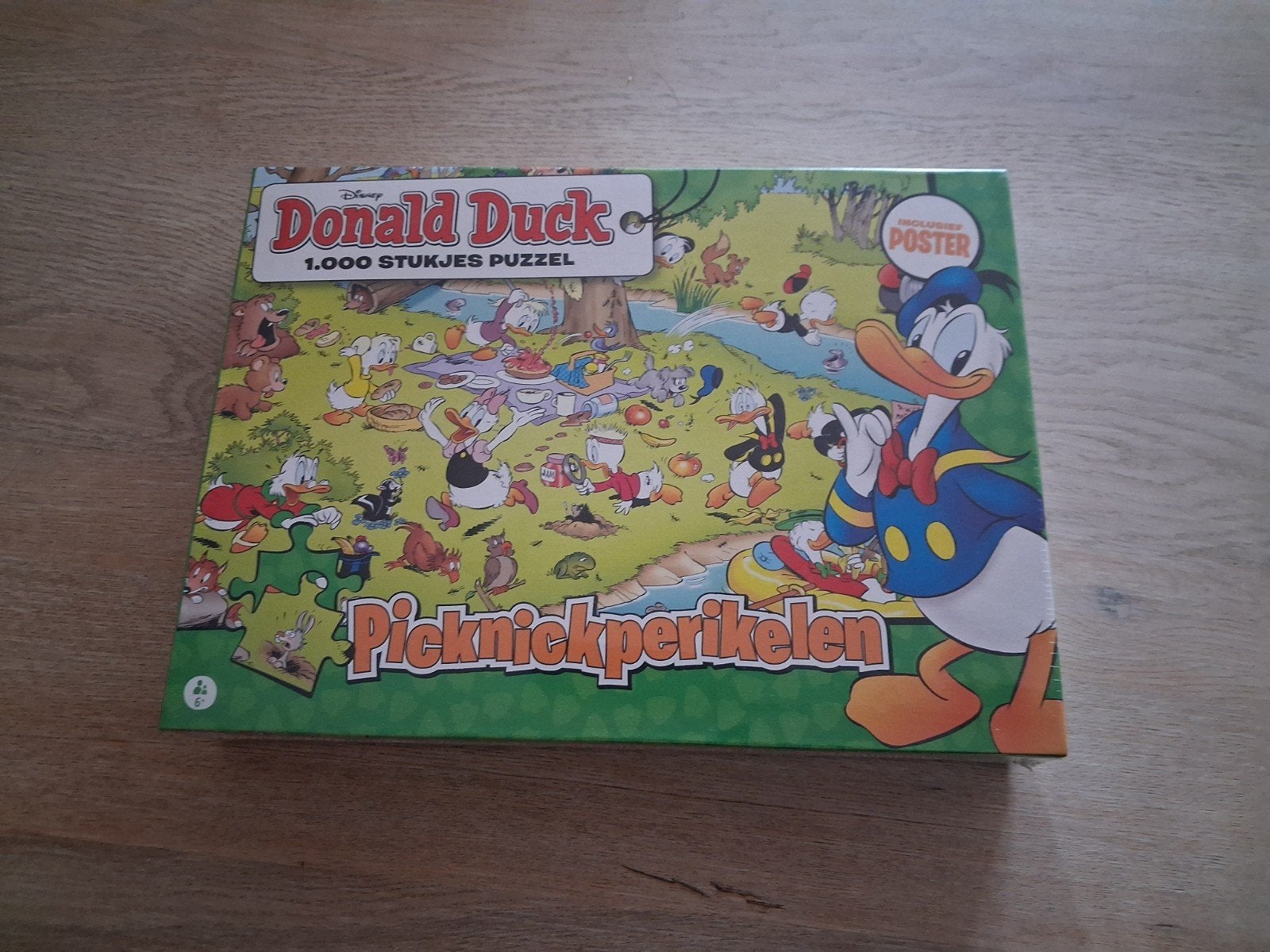 Donald Duck puzzel Picknickperikelen (1000st), Hobby en Vrije tijd, Denksport en Puzzels, Ophalen, 500 t/m 1500 stukjes, Nieuw