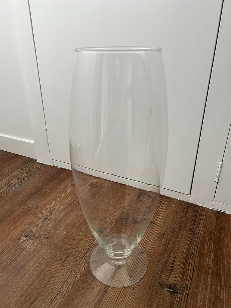 Grote glazen vaas 50 cm hoog, Ophalen, Overige kleuren, 50 tot 75 cm, Glas