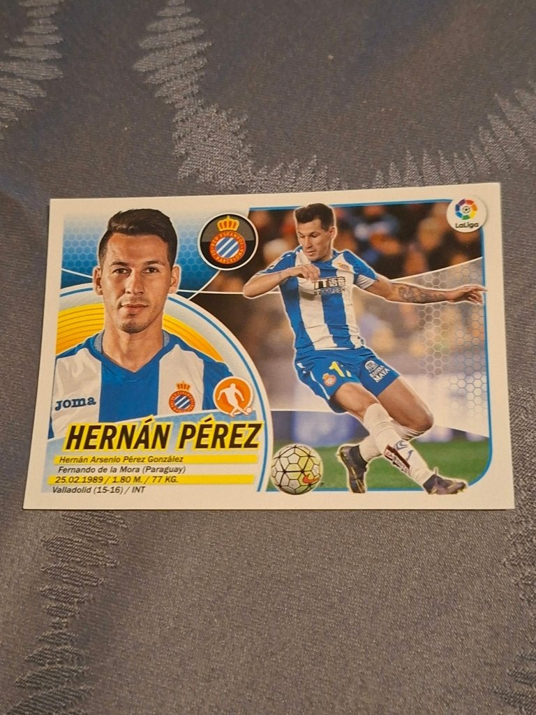 Panini / Sticker : Hernan Pérez / RCD Espanyol / 2016-2017, Ophalen of Verzenden, Nieuw, Buitenlandse clubs, Poster, Plaatje of Sticker