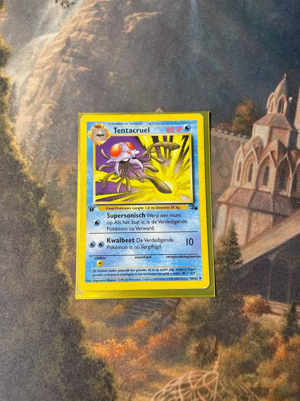 Tentacruel 44/62 Pokémon First Edition Fossil Nederlands, Ophalen of Verzenden, Gebruikt, Losse kaart