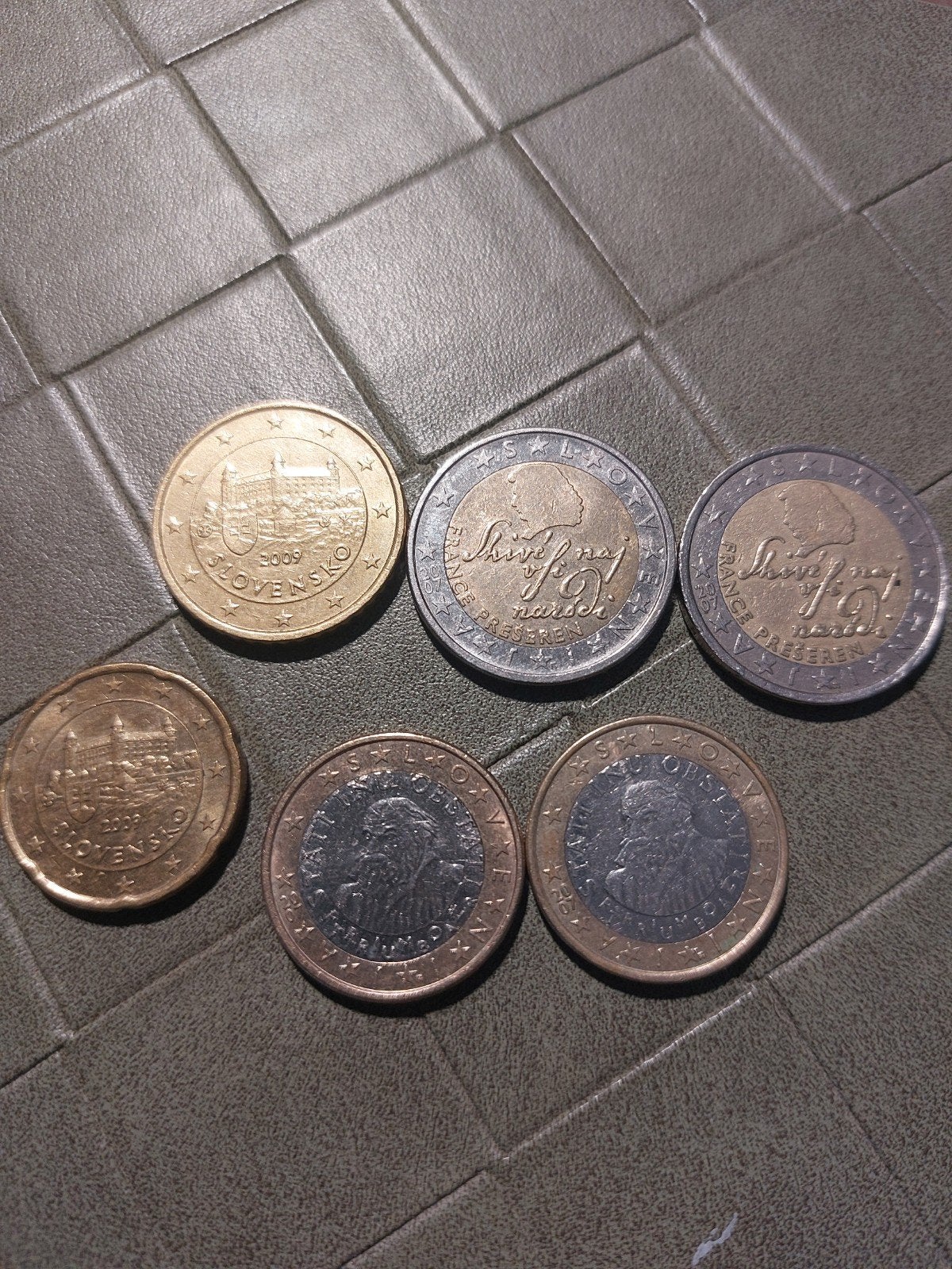 Sloveense euromunten - 6,70 euro aan munten, Ophalen of Verzenden