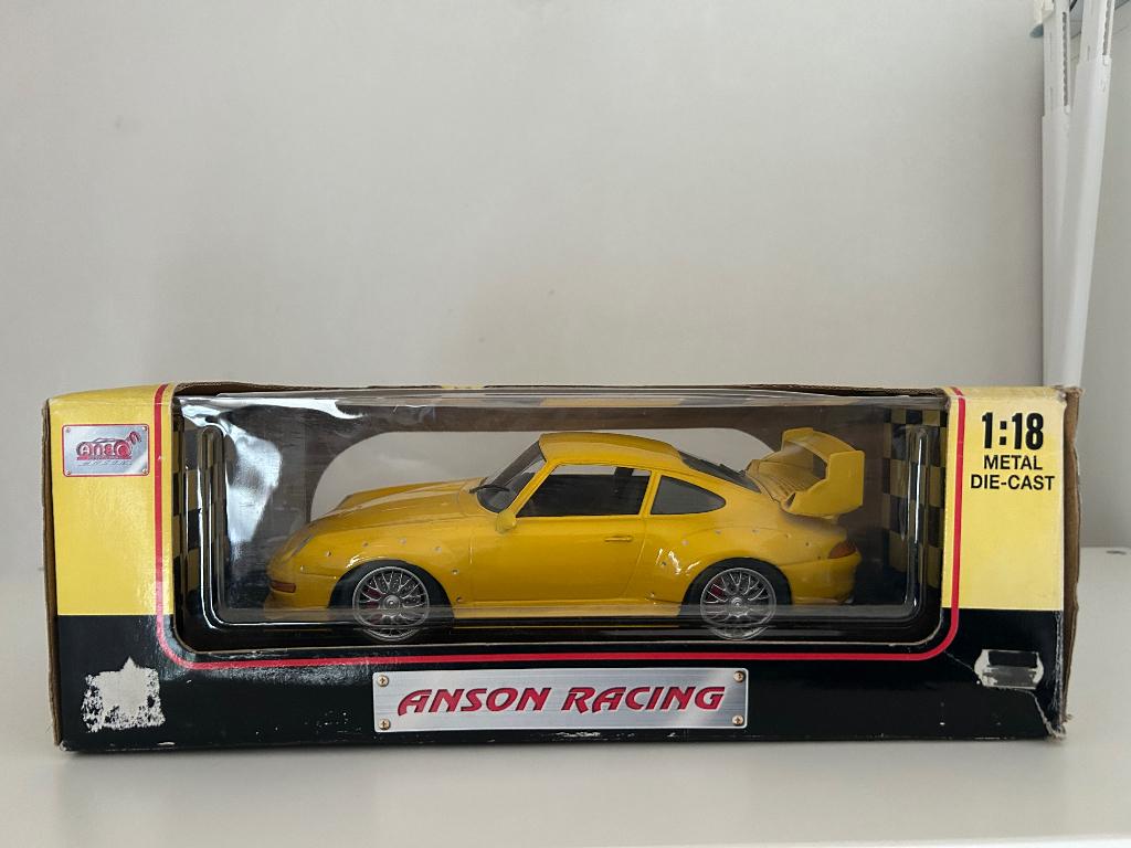 Anson 1/18 Porsche 911 GT2 in doos, Ophalen of Verzenden, Zo goed als nieuw, Auto, Anson