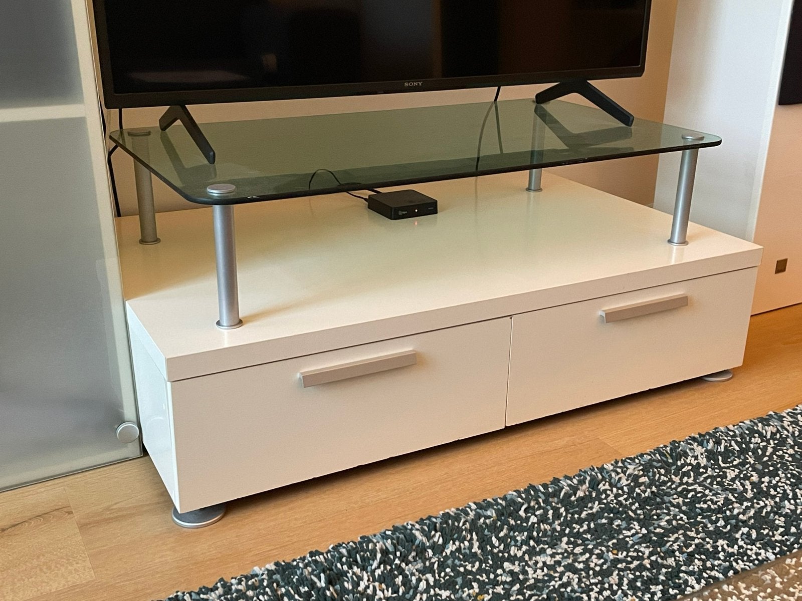 TV-meubel wit 102cm, Ophalen, Gebruikt, 100 tot 150 cm, Minder dan 100 cm