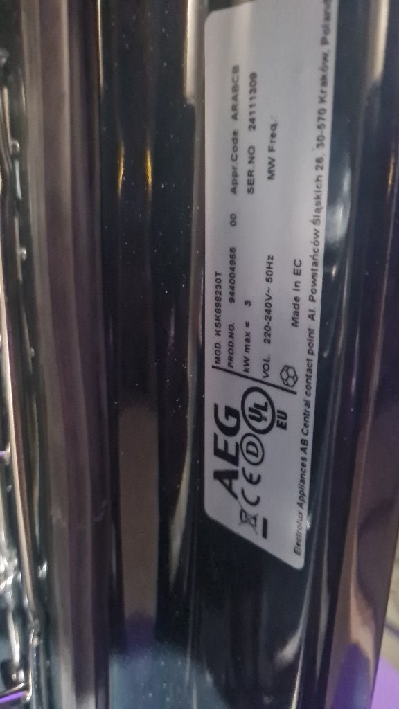 AEG KSK898230T Oven met stoomfunctie showroommodel, Witgoed en Apparatuur, Ovens, Ophalen, 45 tot 50 cm, AEG, Consumersales.nl@electrolux.com