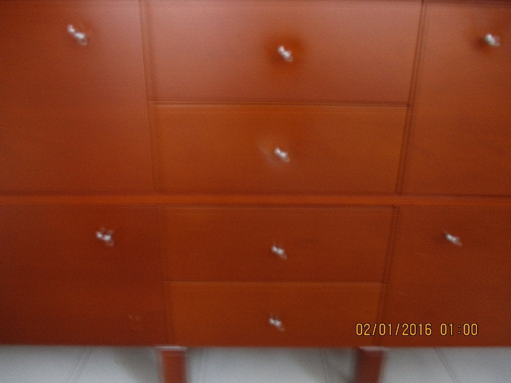 Dressoir kersen kleur, Huis en Inrichting, Ophalen, Strak modern, Met lade(s), Zo goed als nieuw
