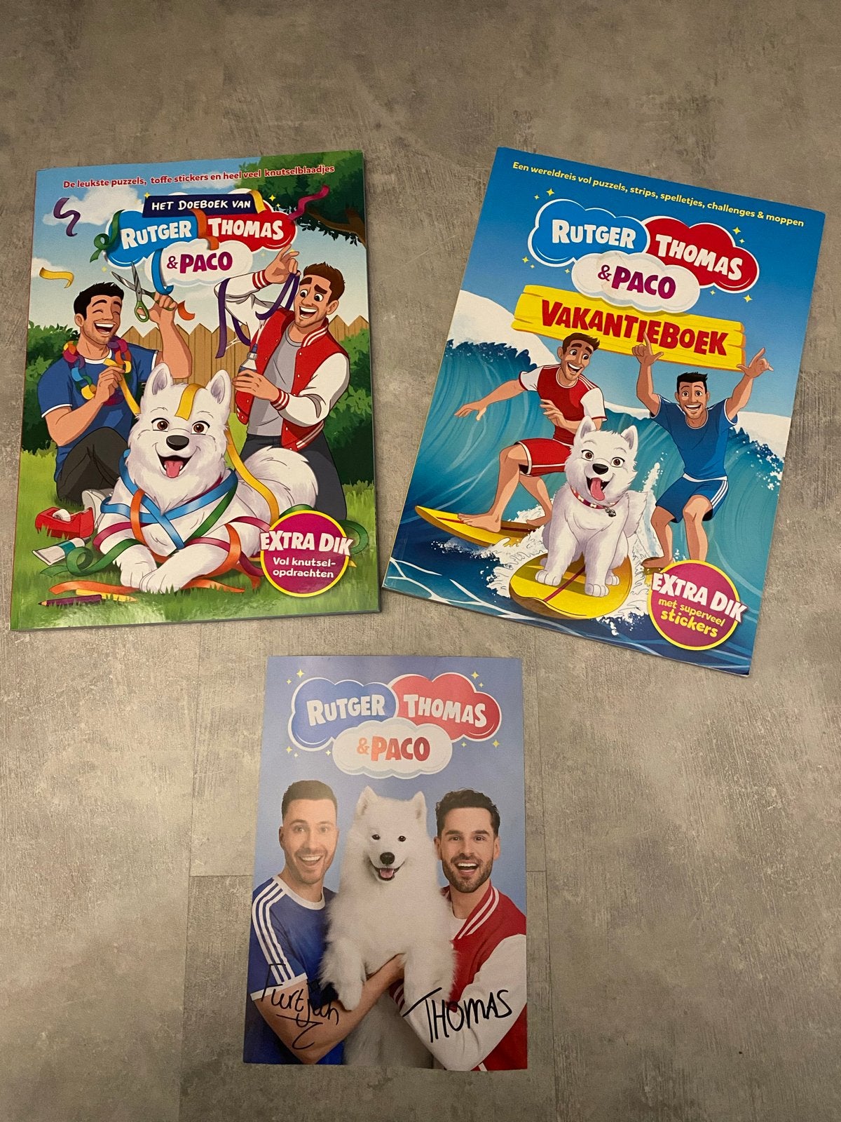 Rutger, Thomas & Paco Doeboek en Vakantieboek + gesigneerde, Ophalen of Verzenden, Zo goed als nieuw, Non-fictie