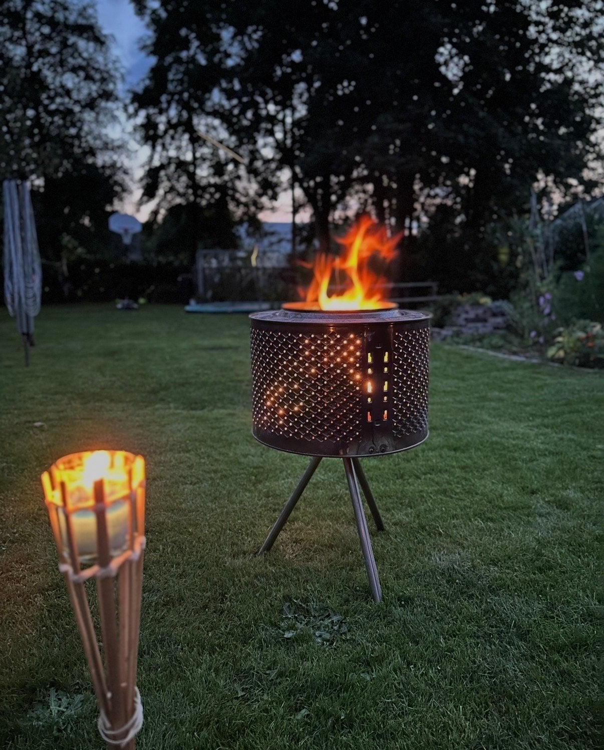 Vuurkorf en BBQ in één - Gezelligheid en gemak, Tuin en Terras, Ophalen, Gebruikt, Vuurkorf