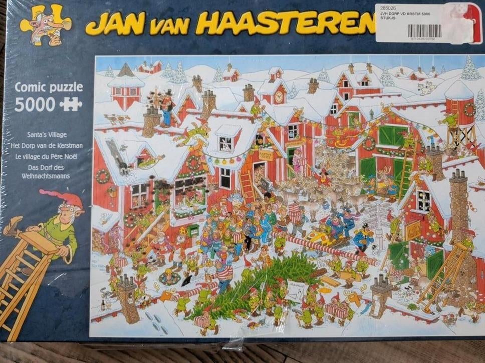 Jan van Haasteren - Het Dorp van de Kerstman - 5000 stukjes, Ophalen of Verzenden, Meer dan 1500 stukjes, Nieuw, Legpuzzel