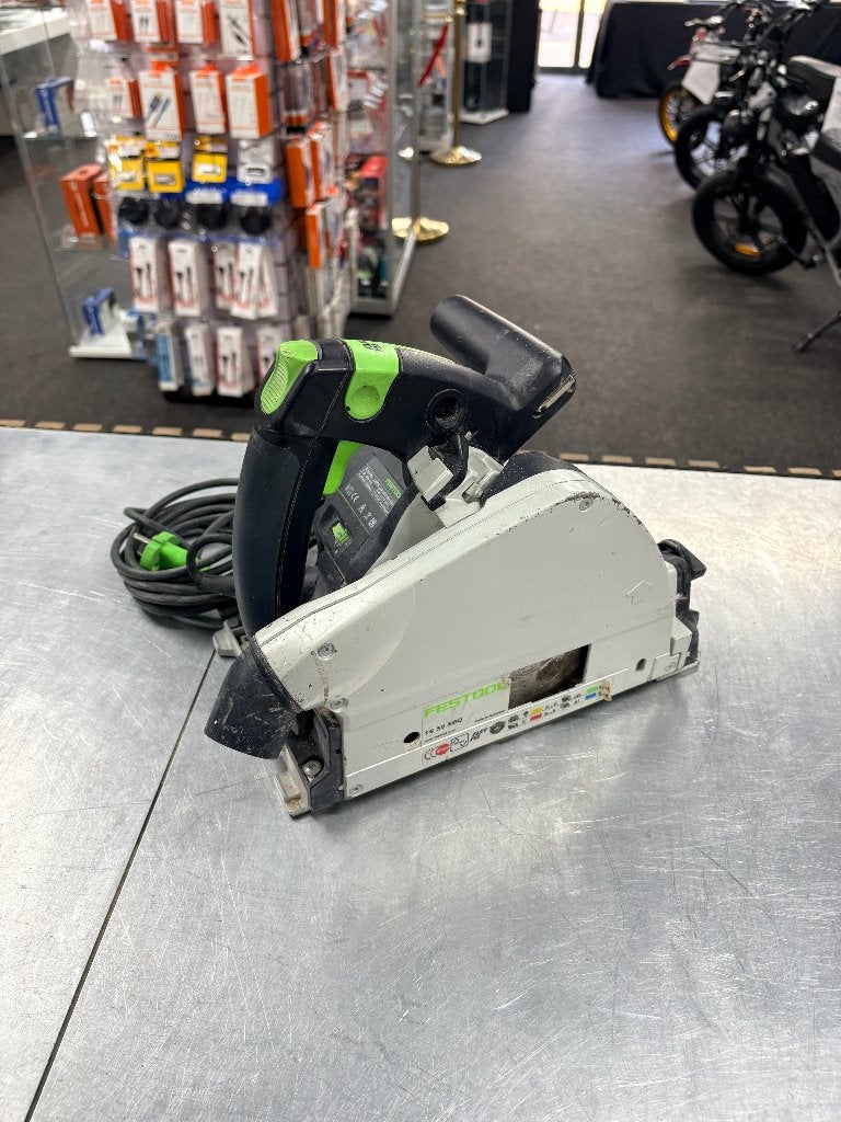 Festool TS 55 EBQ Invalcirkelzaagmachine | Nette staat, Doe-het-zelf en Verbouw, Invalzaag, ., Ophalen of Verzenden, Zo goed als nieuw
