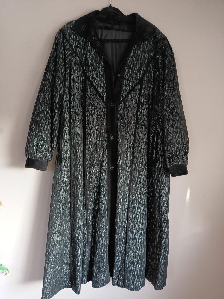 ZGAN aparte suede leren lange vintage jas, maat XL/XXL, Ophalen of Verzenden, Zo goed als nieuw, Maat 46/48 (XL) of groter, Zwart