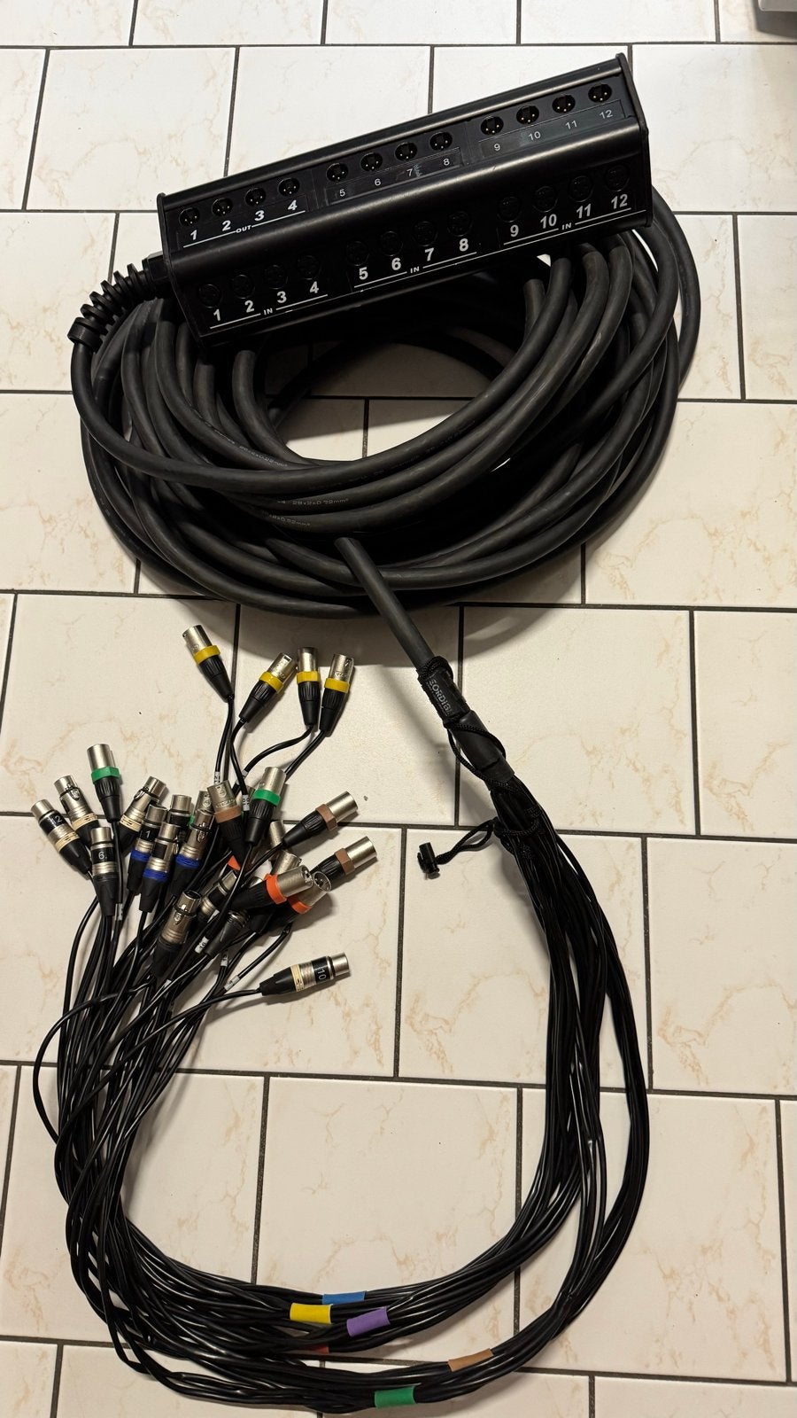 Cordial Multikabel 16 In / 12 Uit - Neutrik Connectoren, Ophalen of Verzenden, Gebruikt, Apparatuur