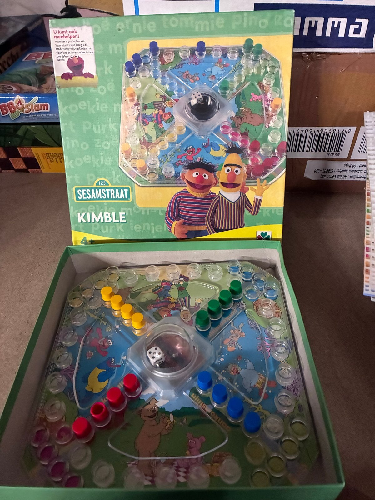 Sesamstraat Kimble Bordspel - Zo goed als nieuw, Drie of vier spelers, Ophalen of Verzenden, Zo goed als nieuw
