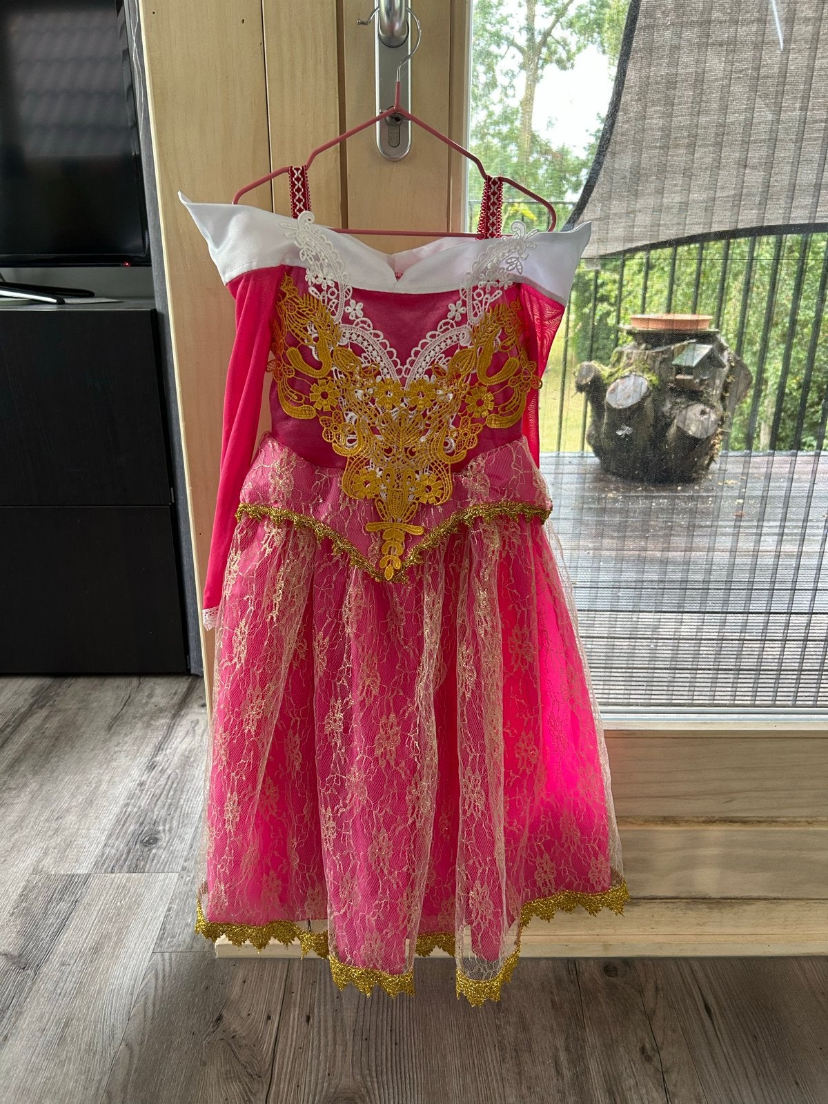 Prinsessenjurk Doornroosje Maat 120, Ophalen of Verzenden, Gebruikt, 122 t/m 128, Jongen of Meisje