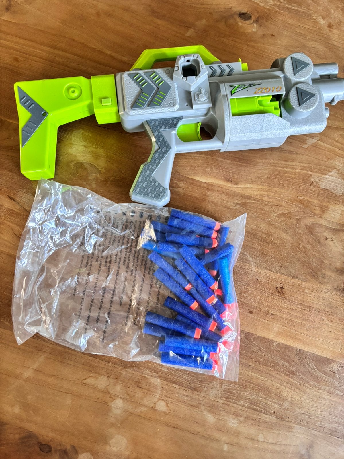Groen, elektrisch nerf pistool met pijltjes, Kinderen en Baby's, Speelgoed | Buiten | Actiespeelgoed, Ophalen, Gebruikt