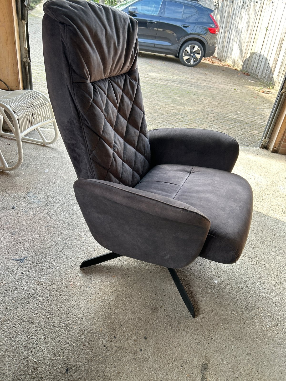 Foto 3 van Comfortabele draaibare relaxfauteuil - Donkergrijs