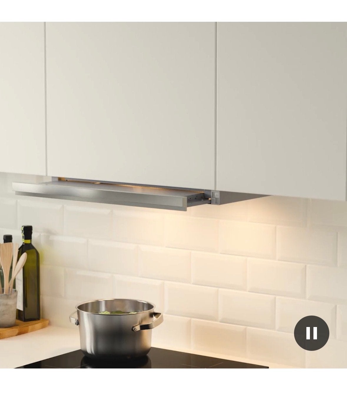 IKEA Inbouw Afzuigkap - Goed Werkend, Gebruikt, Ophalen of Verzenden, Inbouw, Vlakschermkap