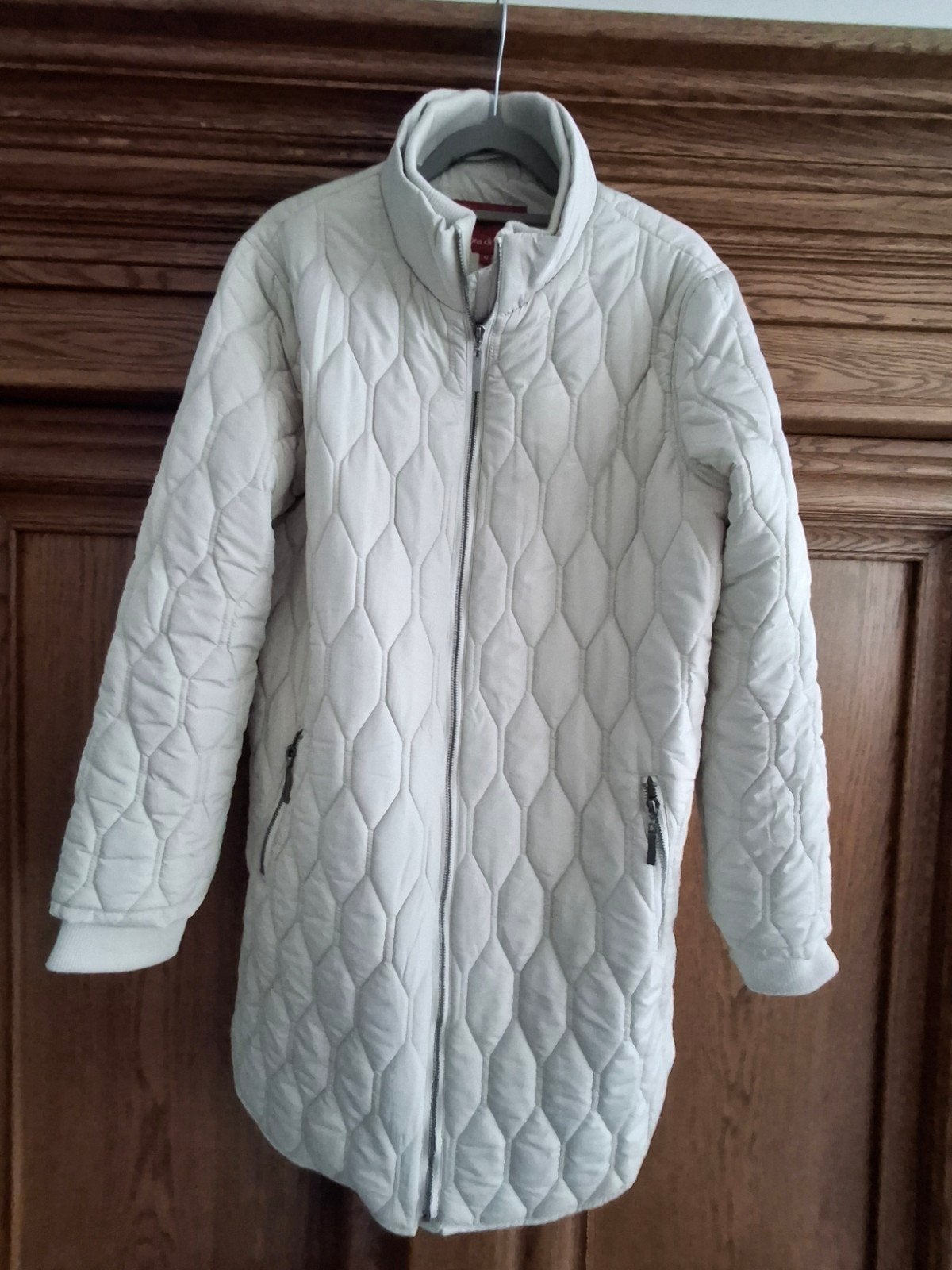 Dames winterjas, Kleding | Dames, Ophalen, Maat 42/44 (L), Zo goed als nieuw, Grijs