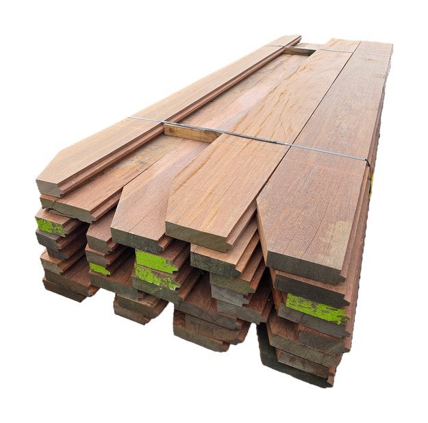 Pakketactie Azobé hardhouten damwand 5 cm dik, Tuin en Terras, Ophalen, Planken, Nieuw, Hardhout