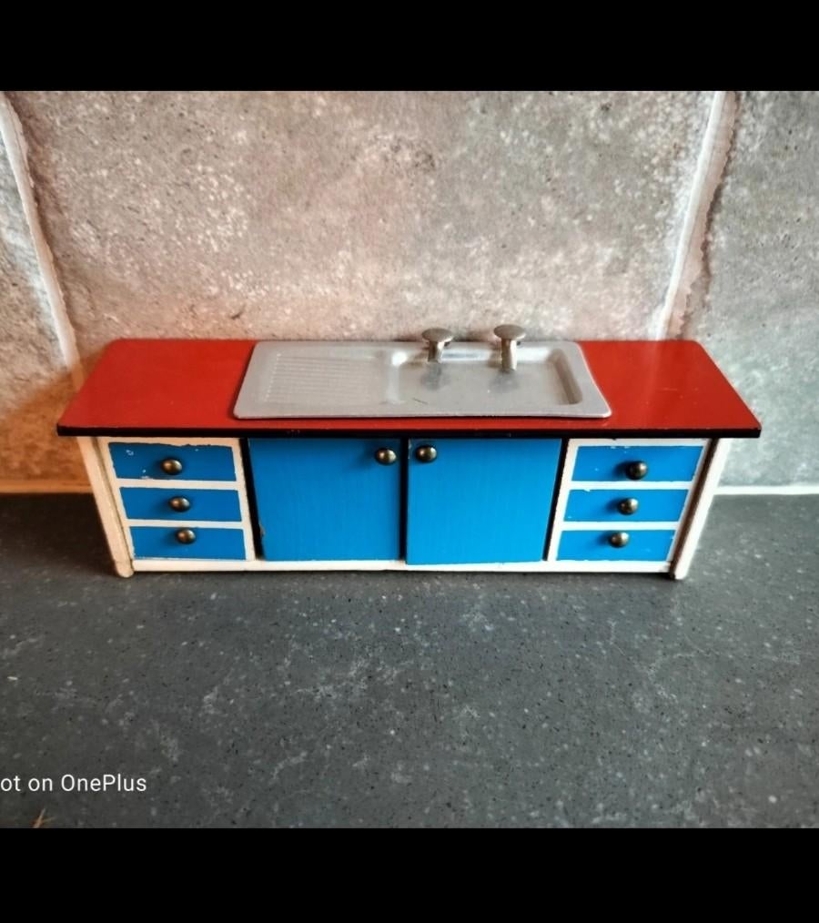 Vintage Lundby poppenhuis keuken gootsteen LEES INFO, Ophalen of Verzenden, Zo goed als nieuw, Poppenhuis