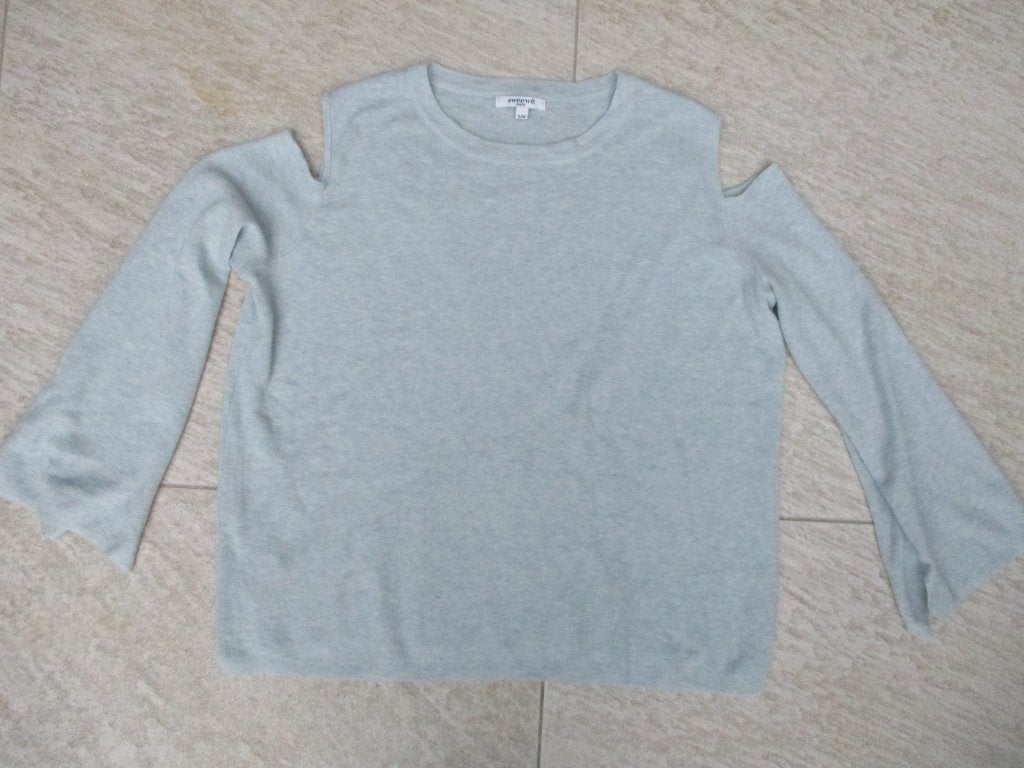 Sweewë Paris trui blauw truitje maat M = 38 open schouders, Kleding | Dames, Maat 38/40 (M), Blauw, Ophalen of Verzenden, Zo goed als nieuw