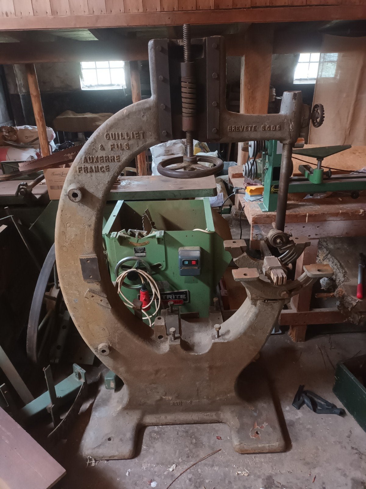 antiek lintzaag, Ophalen, Gebruikt, 70 mm of meer, Lintzaag