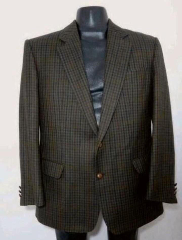 Klassiek gedessineerd 100% wollen  colbert van Burberry, Kleding | Heren, Verzenden, Zo goed als nieuw, Maat 52/54 (L), Overige kleuren