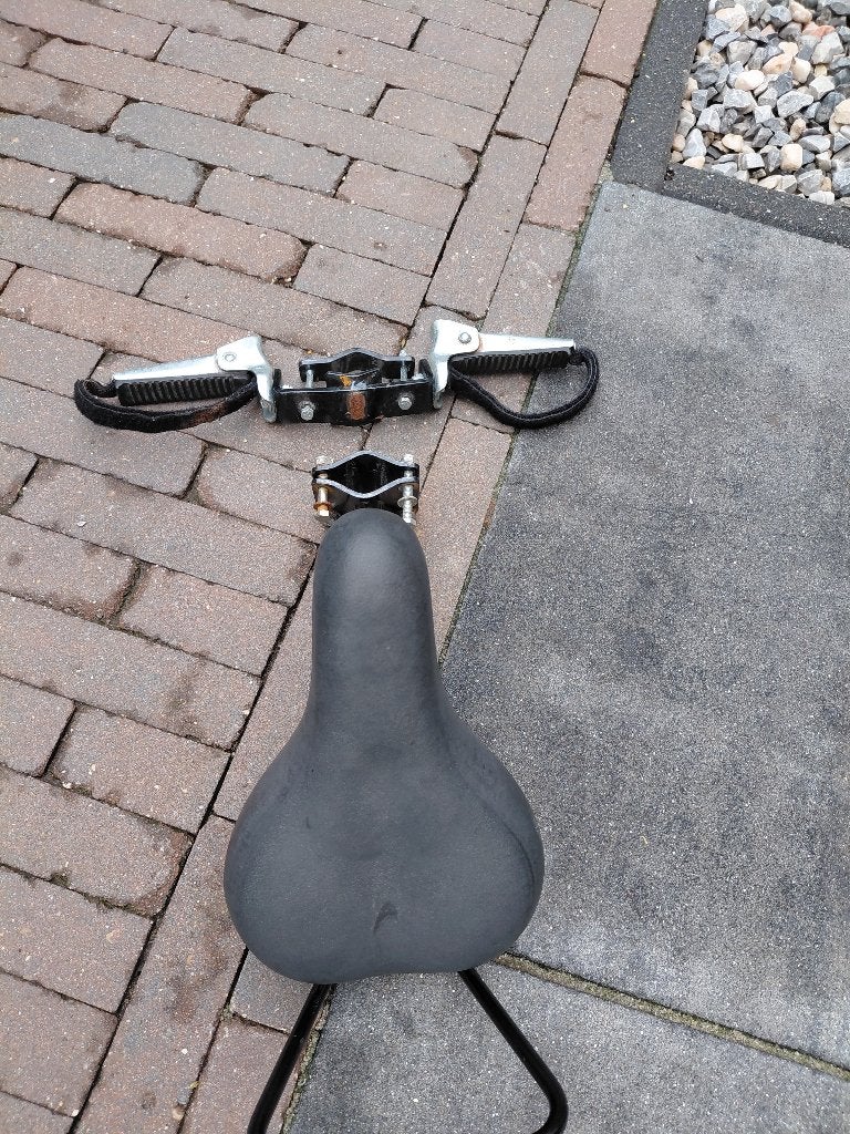 Kinderzadel voor op de stang, Voorzitje, Ophalen, 15 t/m 25 kg, Gebruikt