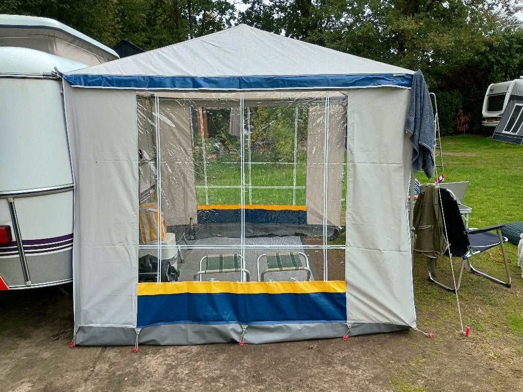 luifel pyramide  met zijwanden voor eriba 240 bij 240, Ophalen, Zo goed als nieuw, Ten Cate All Season 240g/m2