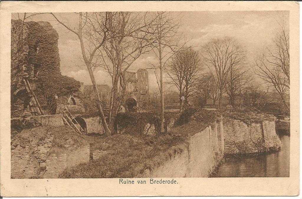 Ruïne van Brederode Santpoort., Ophalen of Verzenden, 1940 tot 1960, Gelopen, Noord-Holland