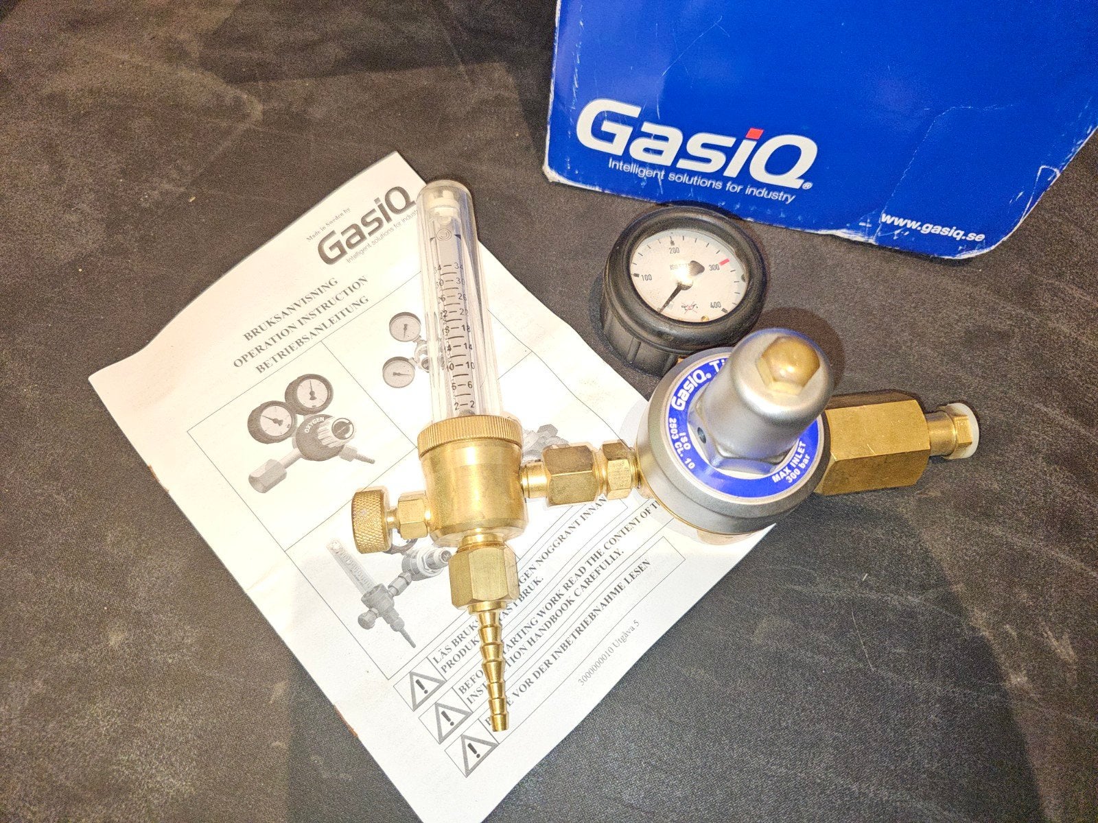 nieuw GasiQ Tigex Ar/co2 CO2 drukregelaar met flowmeter, Ophalen of Verzenden, Nieuw, Co2