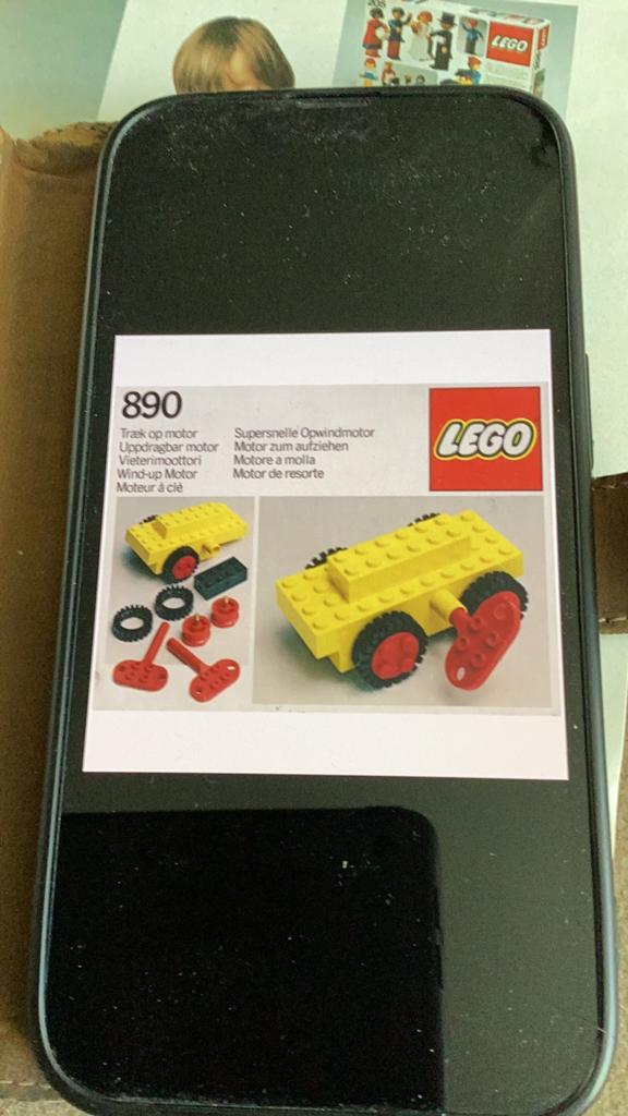 Lego supersnelle opwindmotor set 890, City, Lego, Ophalen of Verzenden, Zo goed als nieuw