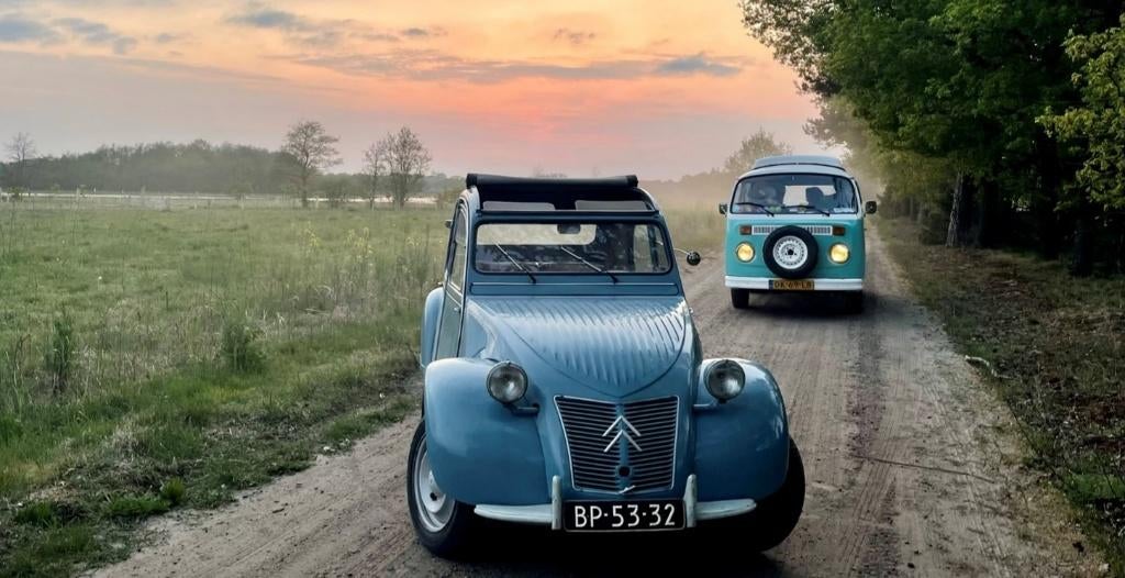 2cv, Volkswagen busje, Mercedes Pagode voor gala of trouw, Met chauffeur, Personenauto