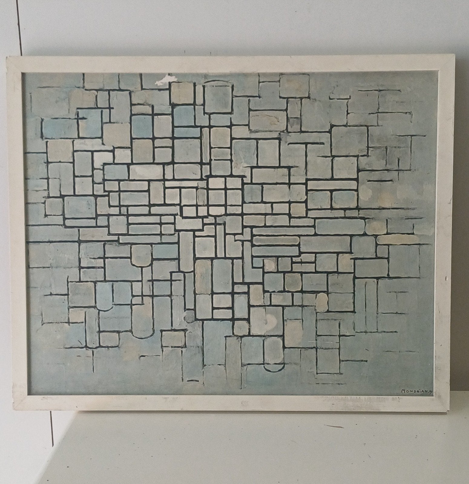 Vintage afbeelding in lijst Mondrian  191, Ophalen of Verzenden