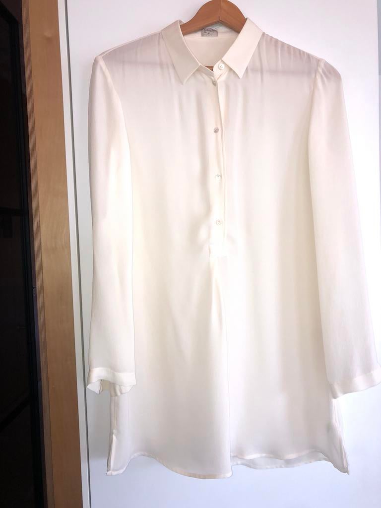 Zijden tuniek/blouse Pauw mt 3 (ook in blauw)., Ophalen of Verzenden, Zo goed als nieuw, Maat 38/40 (M), Blauw