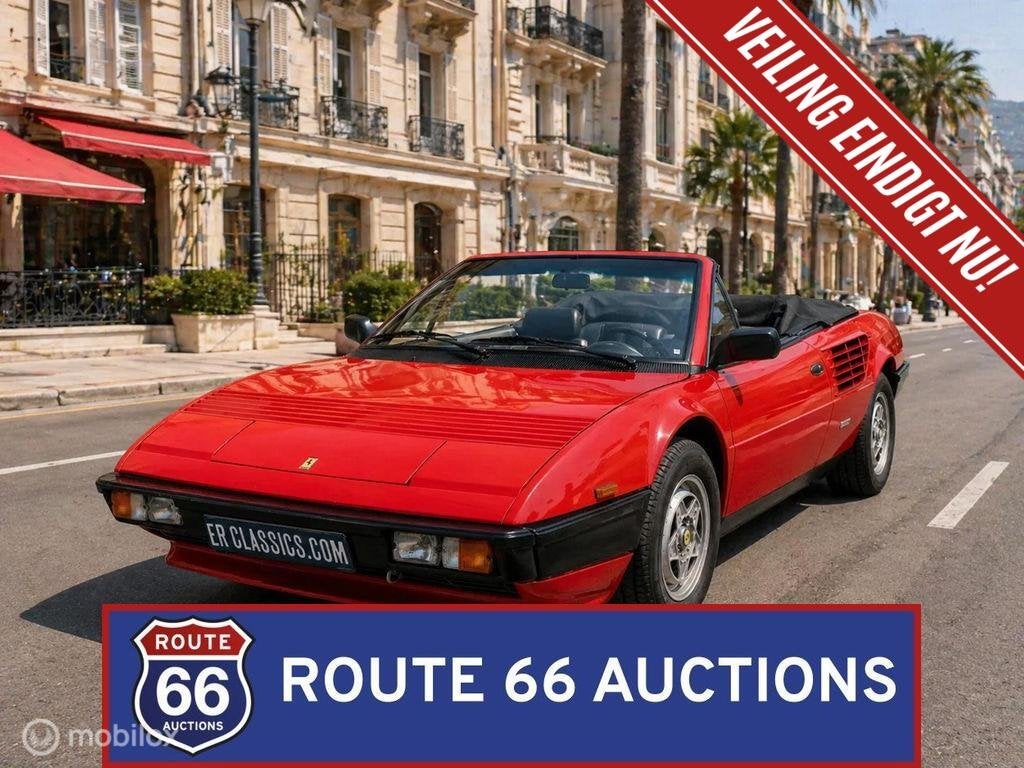 Ferrari Mondial Cabriolet | 1984 | Route 66 Auctions, Auto's, Overige carrosserieën, Zwart, Bedrijf, Handgeschakeld